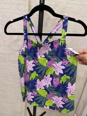 The Children's Place Girls Tropical Floral Smocked Tank Top